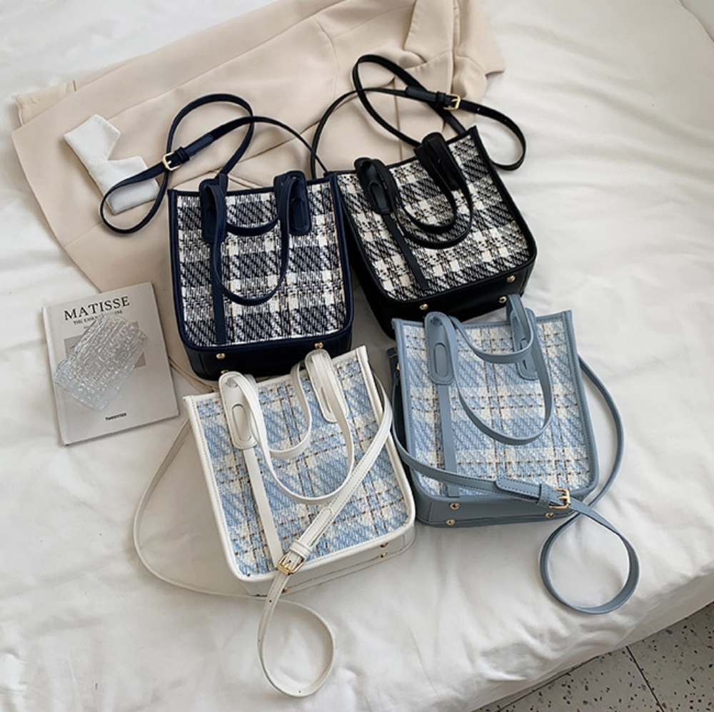 New Korean Fashion PU Leather Tote Bag Purse Handbag Crossbody Shoulder Classic
